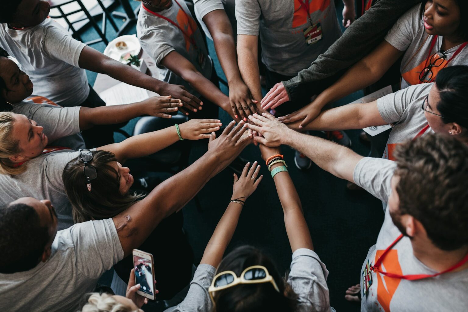 Community team joining hands
