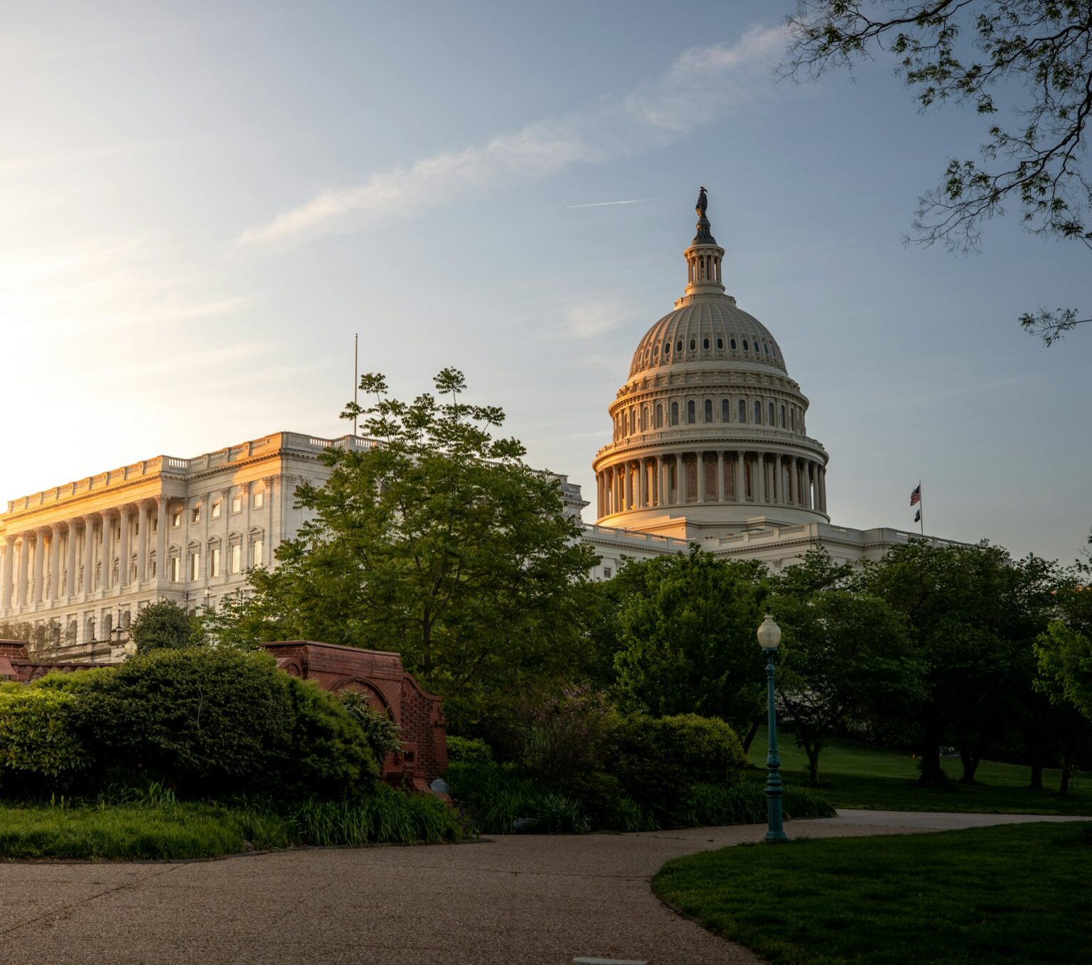 US Capitol at golden hour